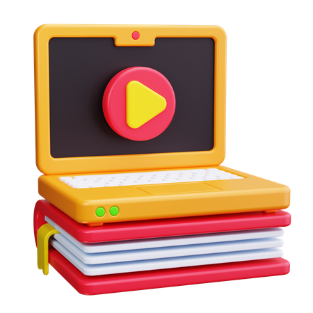 E Learning  3D Icon