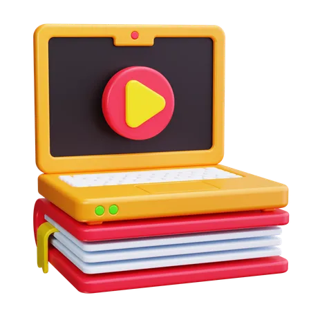 E Learning  3D Icon