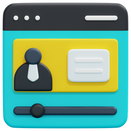 E Learning  3D Icon