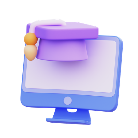 E Learning  3D Icon