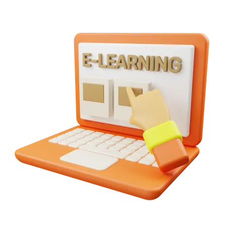 E-Learning  3D Illustration
