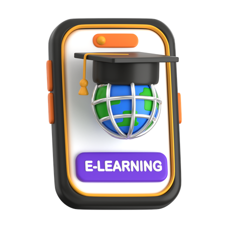 E-Learning App  3D Icon