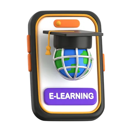 E-Learning App  3D Icon