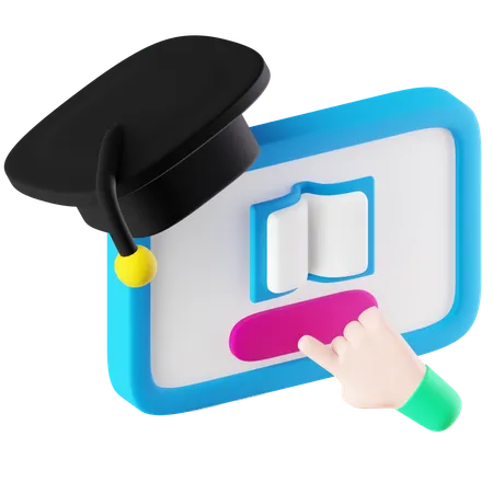 E-Learning Platform  3D Icon