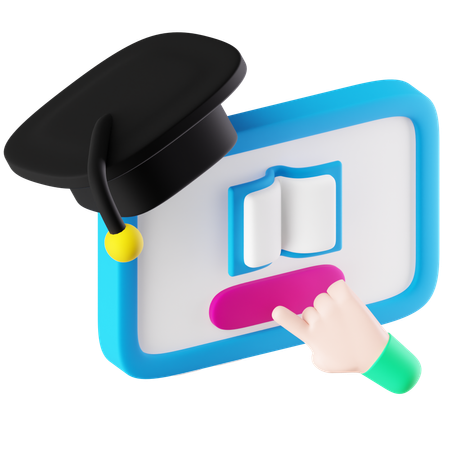 E-Learning Platform  3D Icon