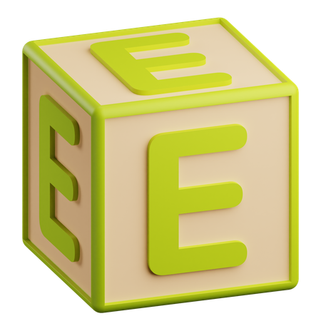 E Letter  3D Icon