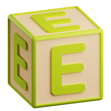 E Letter  3D Icon