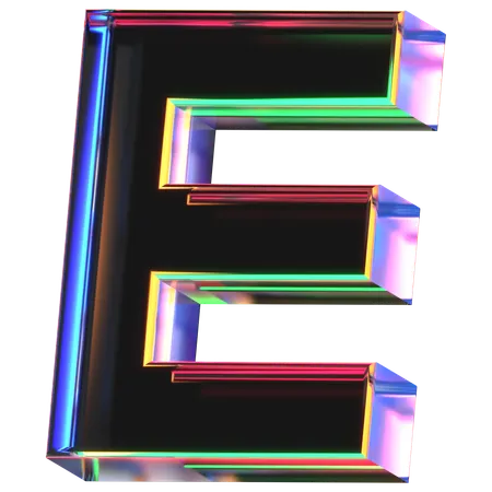 E Letter  3D Icon