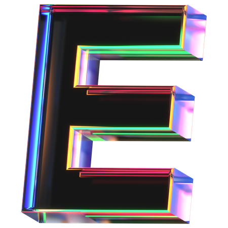 E Letter  3D Icon