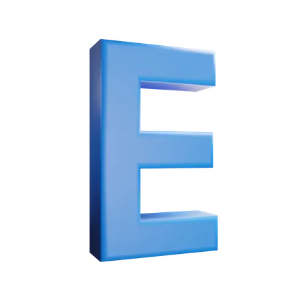 E Letter 3D Icon
