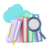 e-library 3d logo