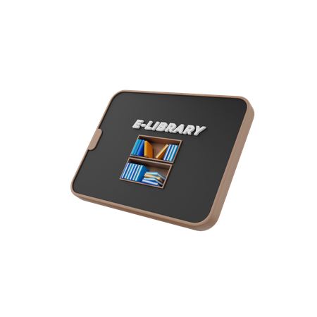 E Library 3D Icon
