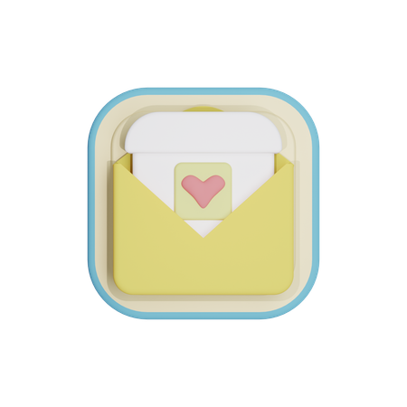 E e-mail  3D Icon