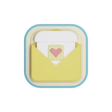 E e-mail  3D Icon