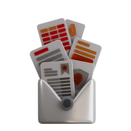 E e-mail  3D Icon