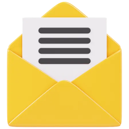 Abrir e-mail  3D Icon