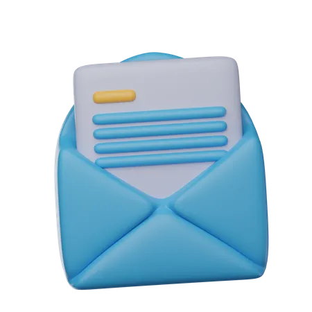 E-mail aberto  3D Icon