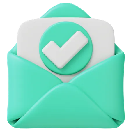 E-mail aceitar  3D Icon