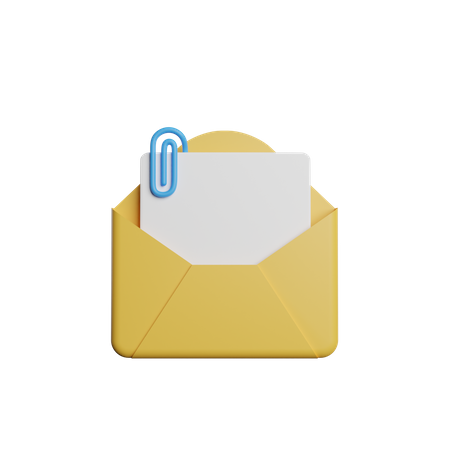 Mail anhängen  3D Icon