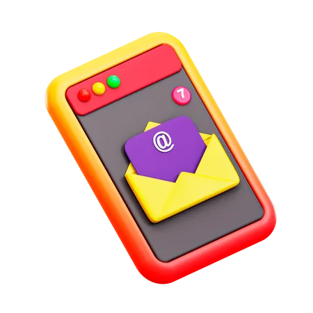 E-Mail-App  3D Illustration