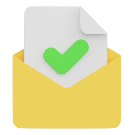 E-mail aprovado  3D Icon