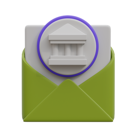 E-mail do banco  3D Icon