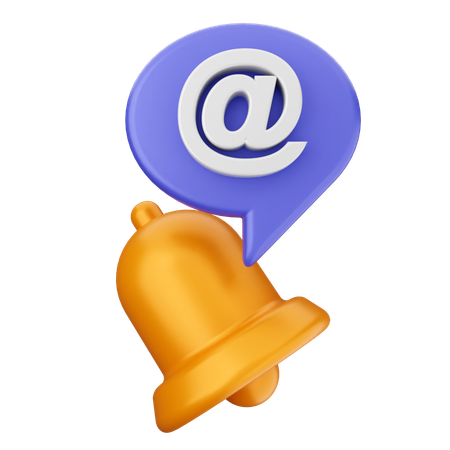 E-Mail-Benachrichtigungsglocke  3D Icon