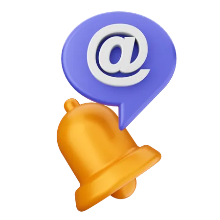 E-Mail-Benachrichtigungsglocke  3D Icon