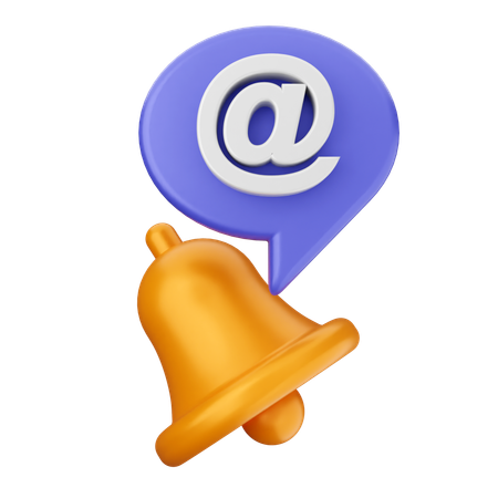 E-Mail-Benachrichtigungsglocke  3D Icon