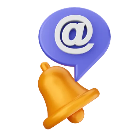 E-Mail-Benachrichtigungsglocke  3D Icon