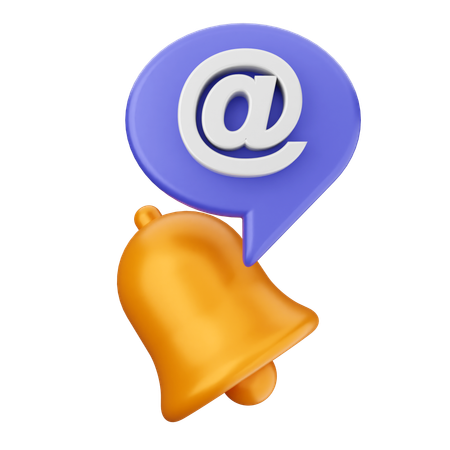 E-Mail-Benachrichtigungsglocke  3D Icon