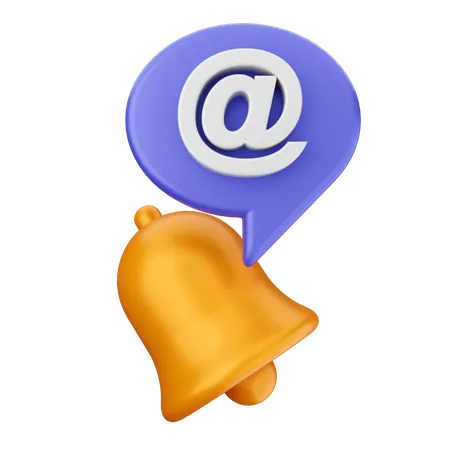 E-Mail-Benachrichtigungsglocke  3D Icon