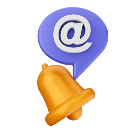 E-Mail-Benachrichtigungsglocke  3D Icon