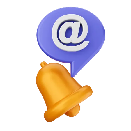 E-Mail-Benachrichtigungsglocke  3D Icon