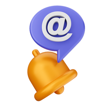 E-Mail-Benachrichtigungsglocke  3D Icon