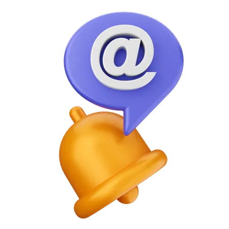 E-Mail-Benachrichtigungsglocke  3D Icon