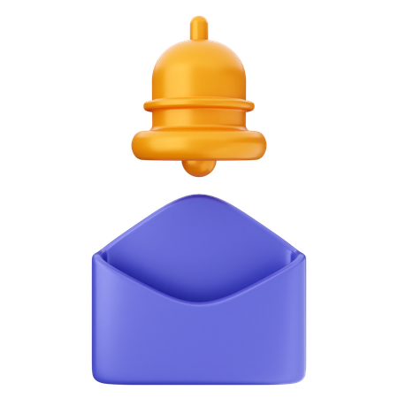 E-Mail-Benachrichtigungsglocke  3D Icon