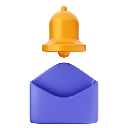 E-Mail-Benachrichtigungsglocke  3D Icon