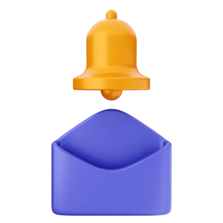 E-Mail-Benachrichtigungsglocke  3D Icon