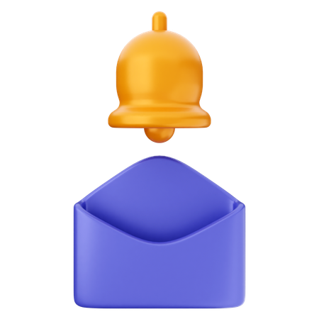 E-Mail-Benachrichtigungsglocke  3D Icon