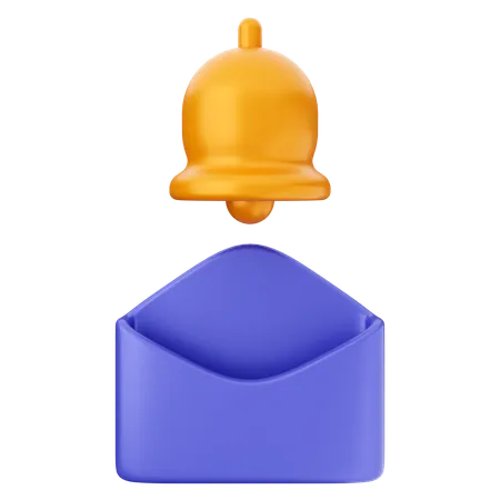 E-Mail-Benachrichtigungsglocke  3D Icon