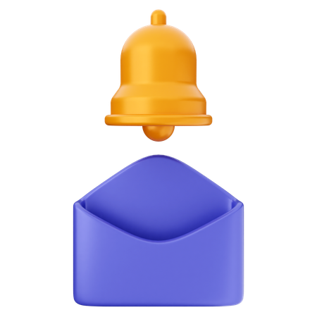 E-Mail-Benachrichtigungsglocke  3D Icon