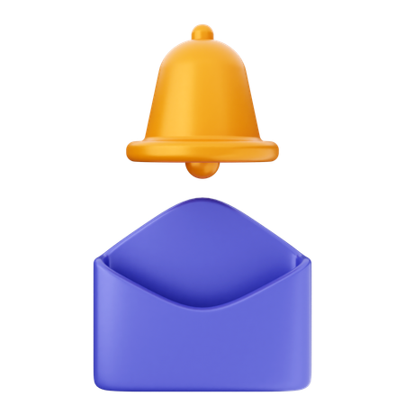 E-Mail-Benachrichtigungsglocke  3D Icon