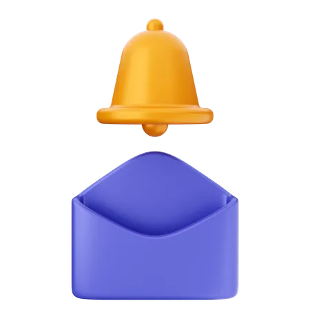 E-Mail-Benachrichtigungsglocke  3D Icon