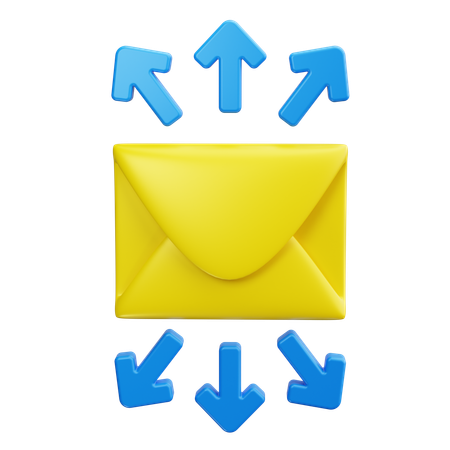 Explosion d'e-mails  3D Icon