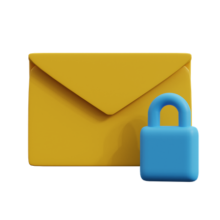 Bloqueio de e-mail  3D Icon