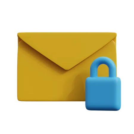 Bloqueio de e-mail  3D Icon