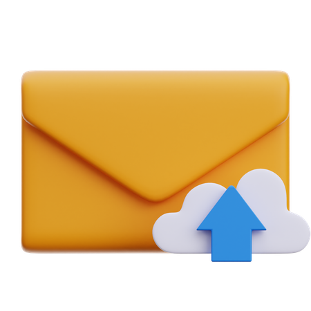 Upload de e-mail  3D Icon