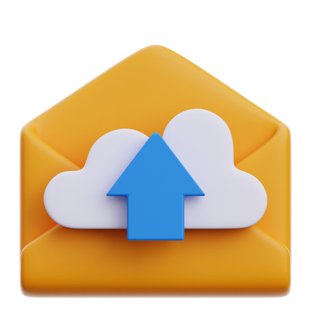 Upload de e-mail  3D Icon