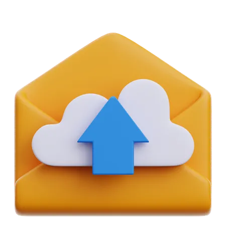 Upload de e-mail  3D Icon